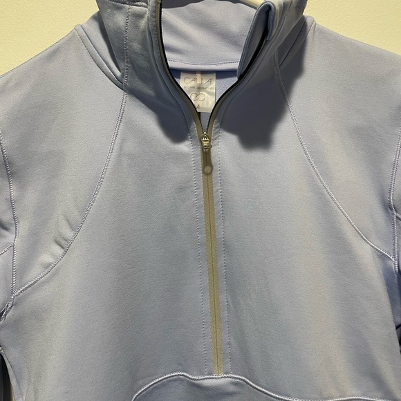 CALIA by Carrie Underwood Womens Run 1/4 Zip Activewear Top Sky Blue Medium NWT - Picture 3 of 11